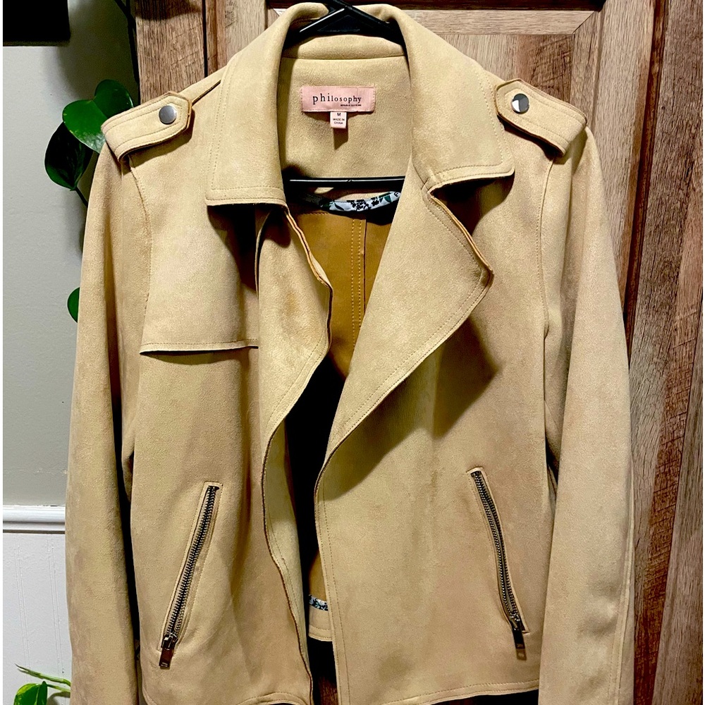 Philosophy leather women’s jacket medium
